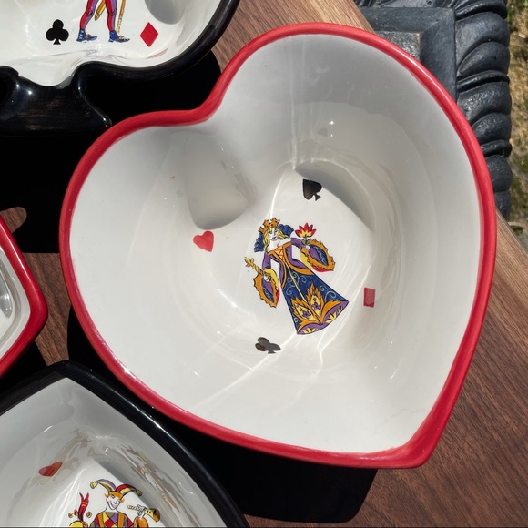 Set of Four Card Themed Bowls Tabletops Gallery - Picture 3 of 6
